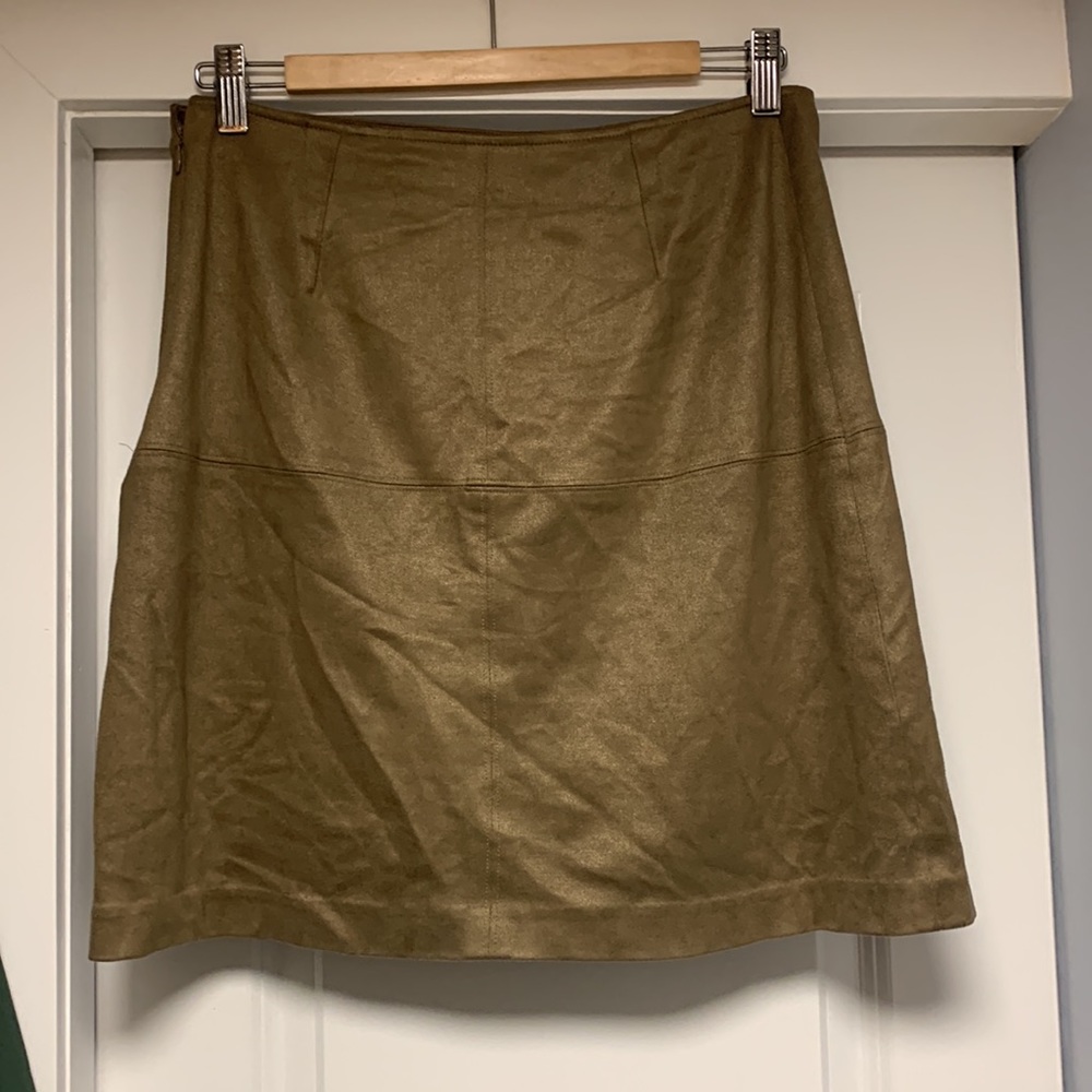 Micro suede patchwork skirt - Picture 4 of 5